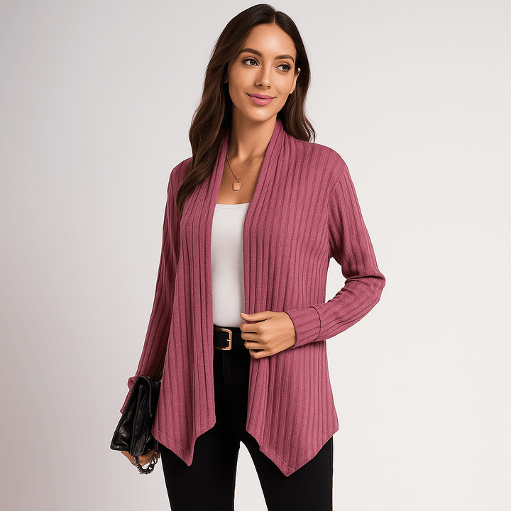 Damen Strickjacke – Offener Schnitt, Atmungsaktiv & Vielseitig
