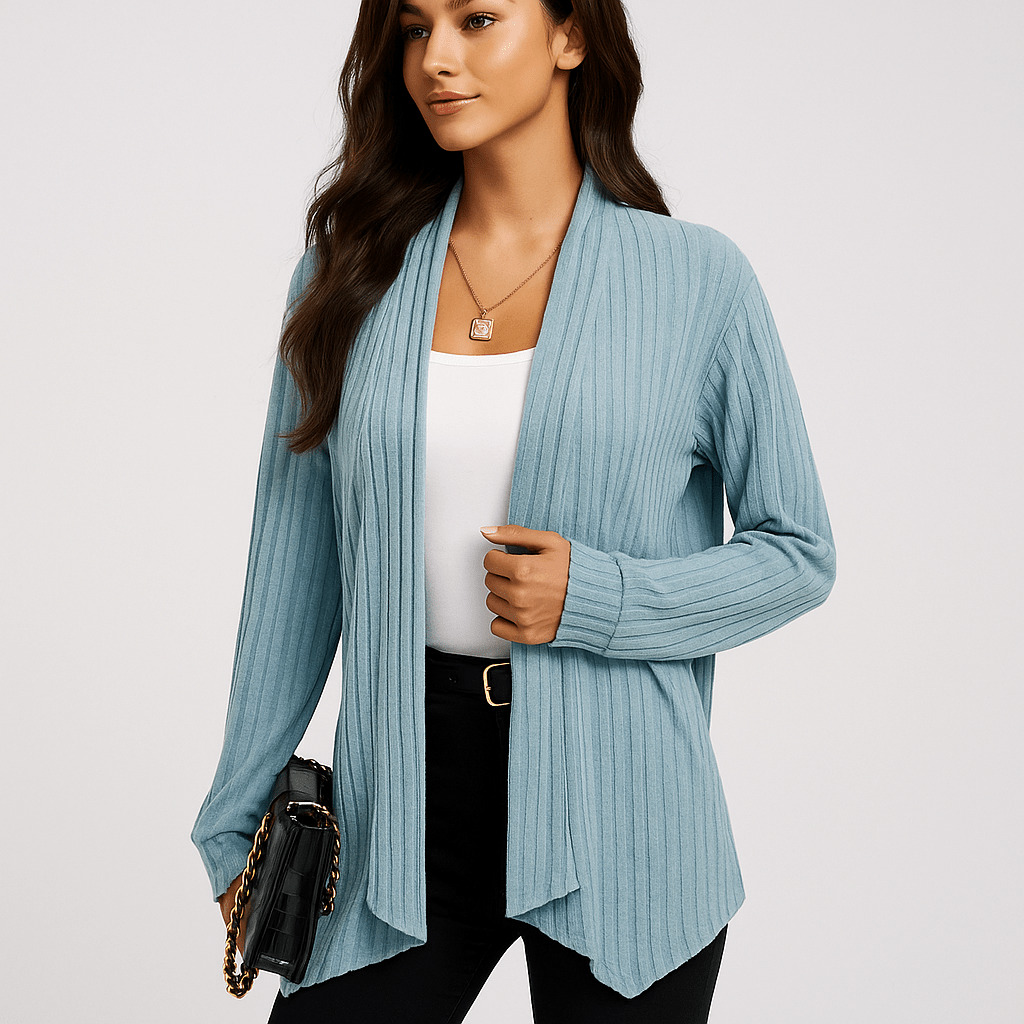Damen Strickjacke – Offener Schnitt, Atmungsaktiv & Vielseitig