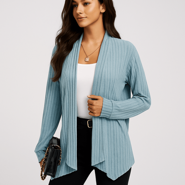 Damen Strickjacke – Offener Schnitt, Atmungsaktiv & Vielseitig
