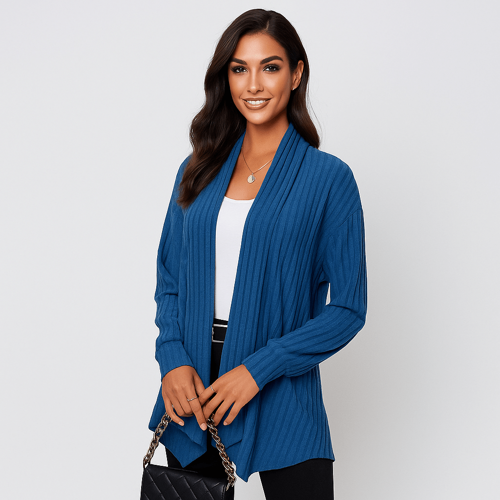 Damen Strickjacke – Offener Schnitt, Atmungsaktiv & Vielseitig