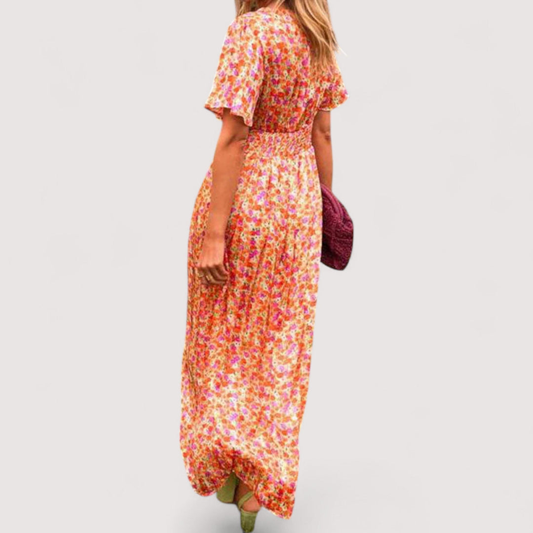 Malou™ | Klassisches V-Ausschnitt Kleid