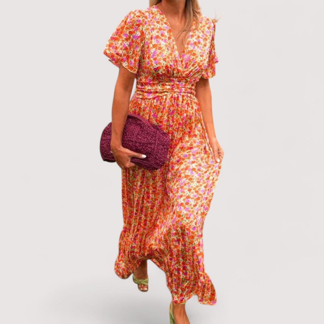 Malou™ | Klassisches V-Ausschnitt Kleid