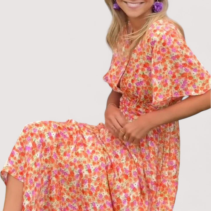 Malou™ | Klassisches V-Ausschnitt Kleid