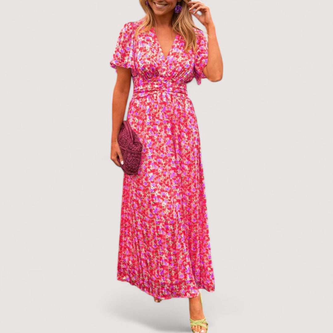 Malou™ | Klassisches V-Ausschnitt Kleid