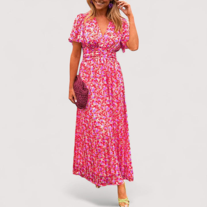 Malou™ | Klassisches V-Ausschnitt Kleid