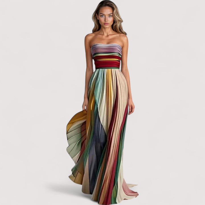 Mina™ | Farbenfrohes ärmelloses Kleid