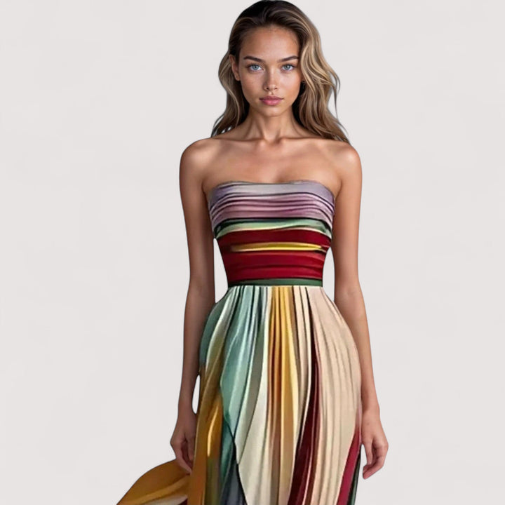 Mina™ | Farbenfrohes ärmelloses Kleid