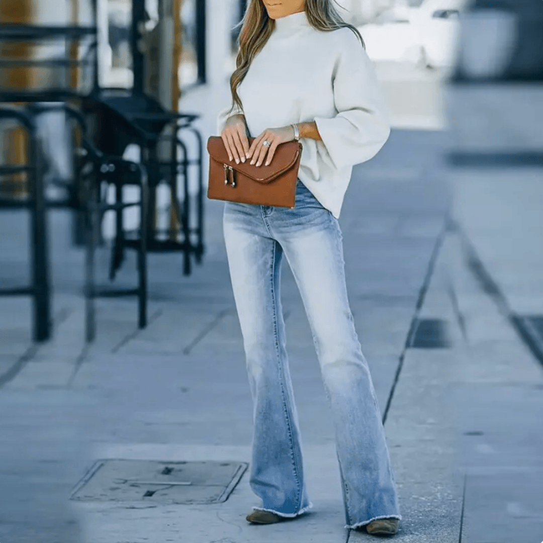 Elke | Damen Frühlings Jeans mit hoher Taille und geradem Schnitt