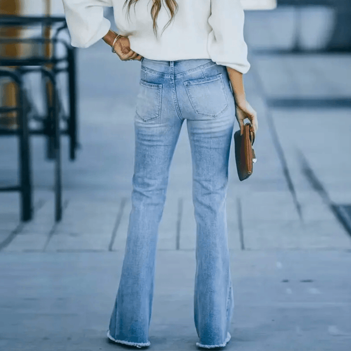 Elke | Damen Frühlings Jeans mit hoher Taille und geradem Schnitt
