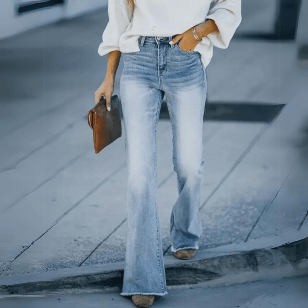 Elke | Damen Frühlings Jeans mit hoher Taille und geradem Schnitt