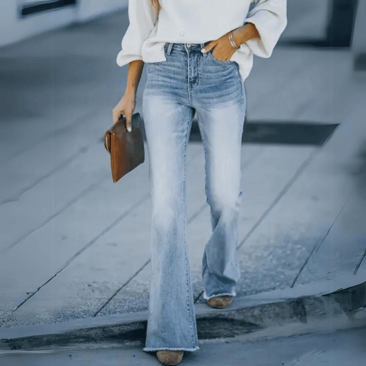 Elke | Damen Frühlings Jeans mit hoher Taille und geradem Schnitt