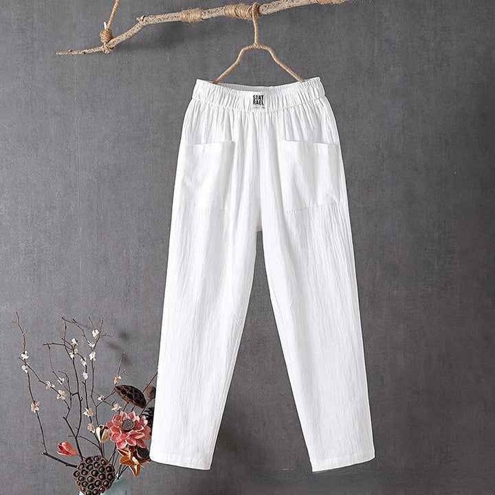 Eva | Damen Hose mit Elastischem Bund und Relaxed Fit