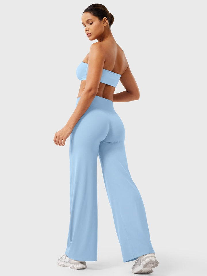 Yvonne | Damen Sommerweite Hose mit Hoher Taille