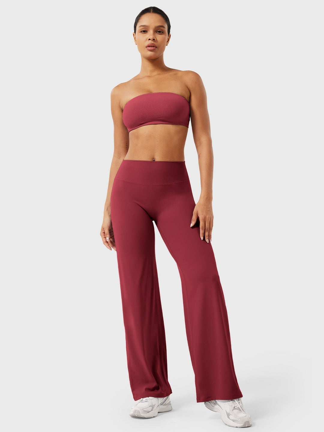 Yvonne | Damen Sommerweite Hose mit Hoher Taille