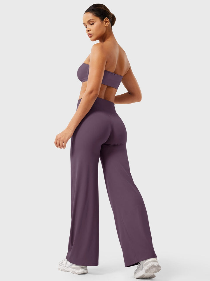 Yvonne | Damen Sommerweite Hose mit Hoher Taille
