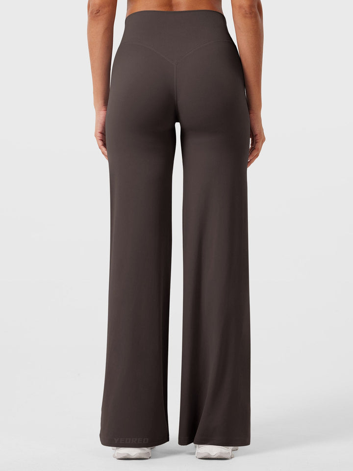 Yvonne | Damen Sommerweite Hose mit Hoher Taille