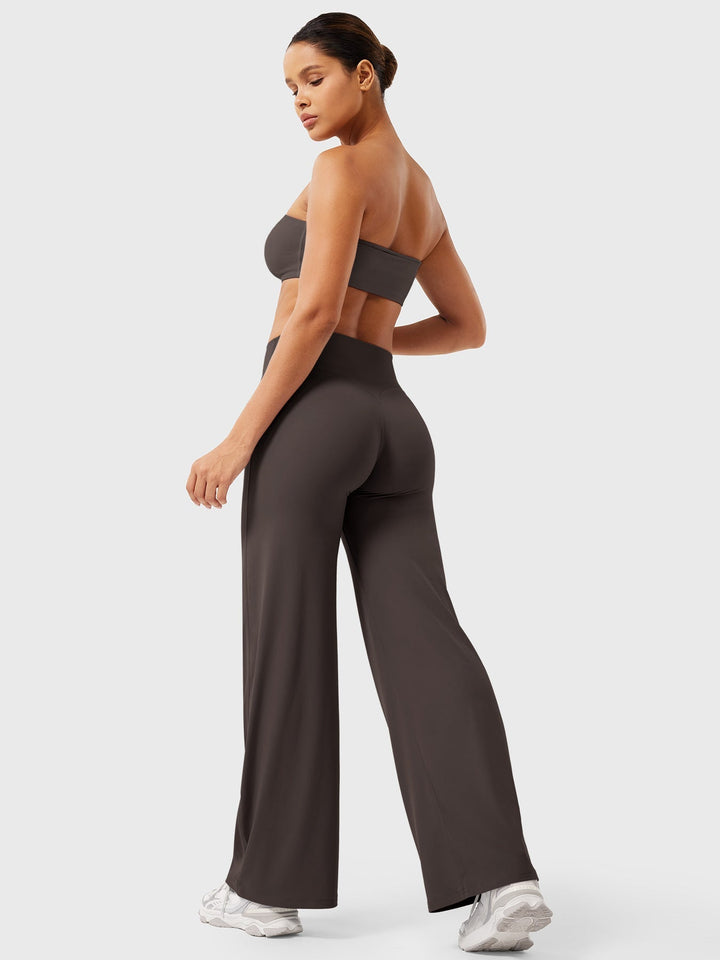 Yvonne | Damen Sommerweite Hose mit Hoher Taille