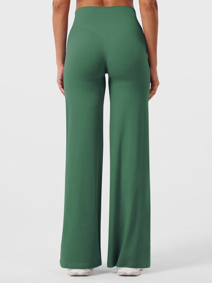Yvonne | Damen Sommerweite Hose mit Hoher Taille
