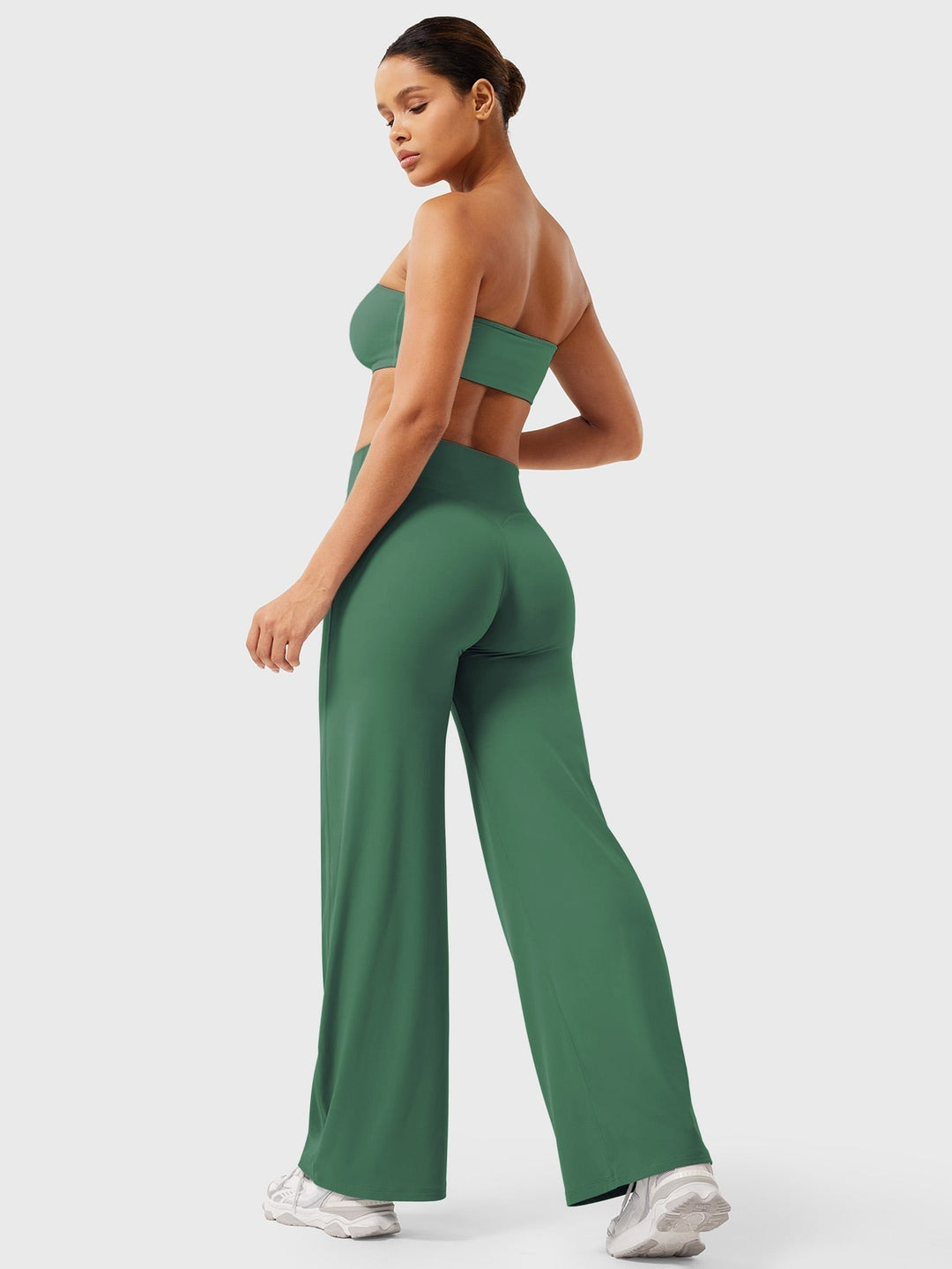 Yvonne | Damen Sommerweite Hose mit Hoher Taille