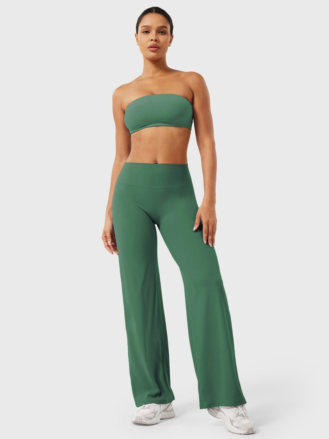 Yvonne | Damen Sommerweite Hose mit Hoher Taille