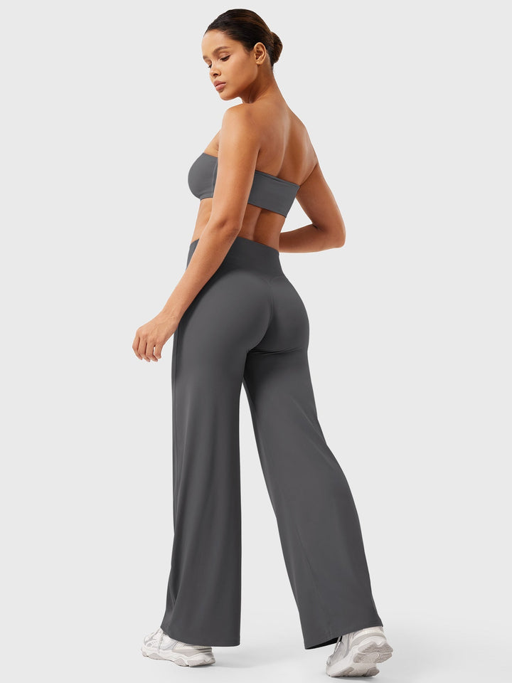 Yvonne | Damen Sommerweite Hose mit Hoher Taille