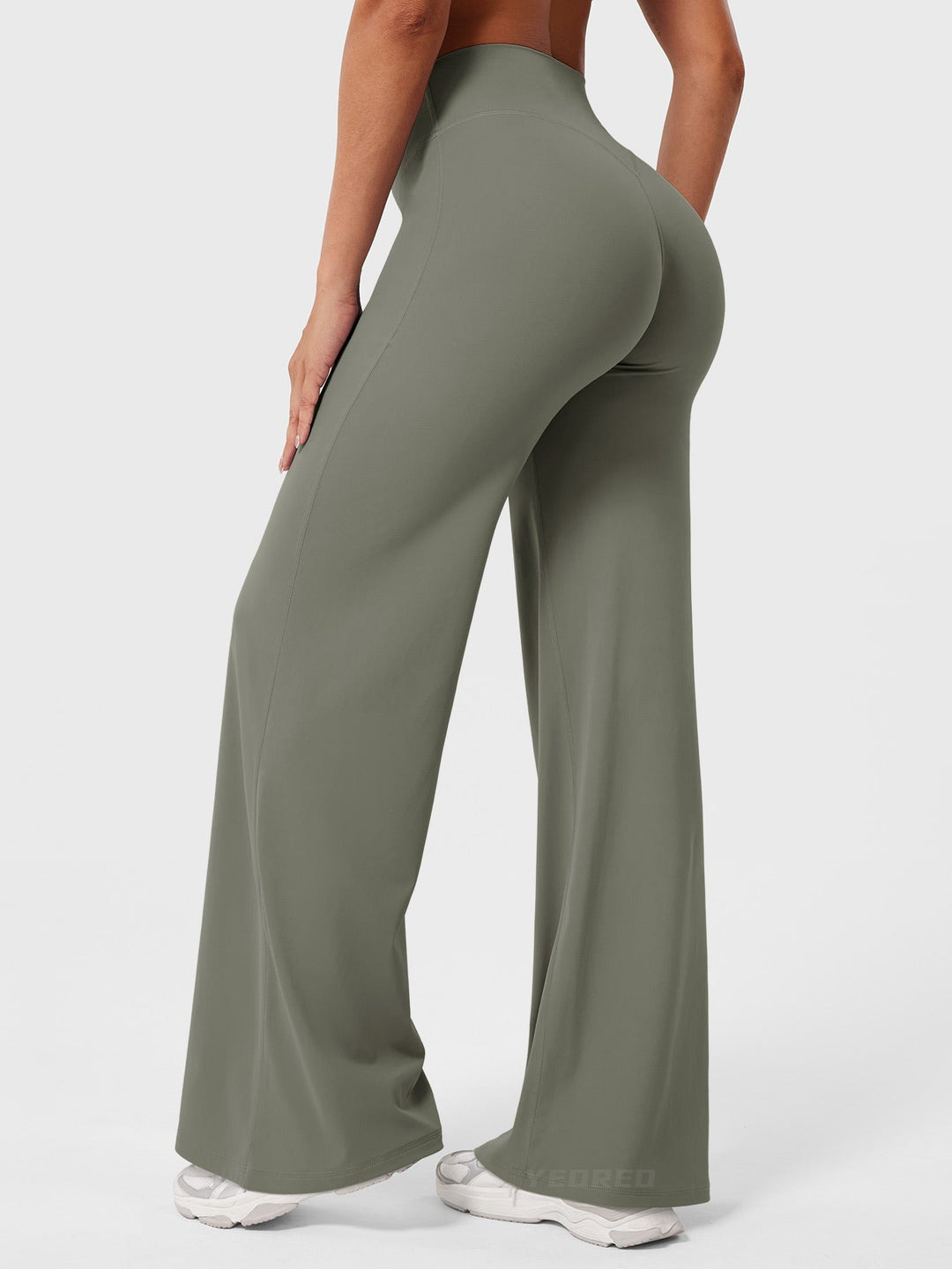 Yvonne | Damen Sommerweite Hose mit Hoher Taille