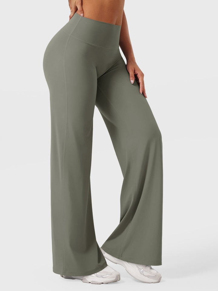 Yvonne | Damen Sommerweite Hose mit Hoher Taille