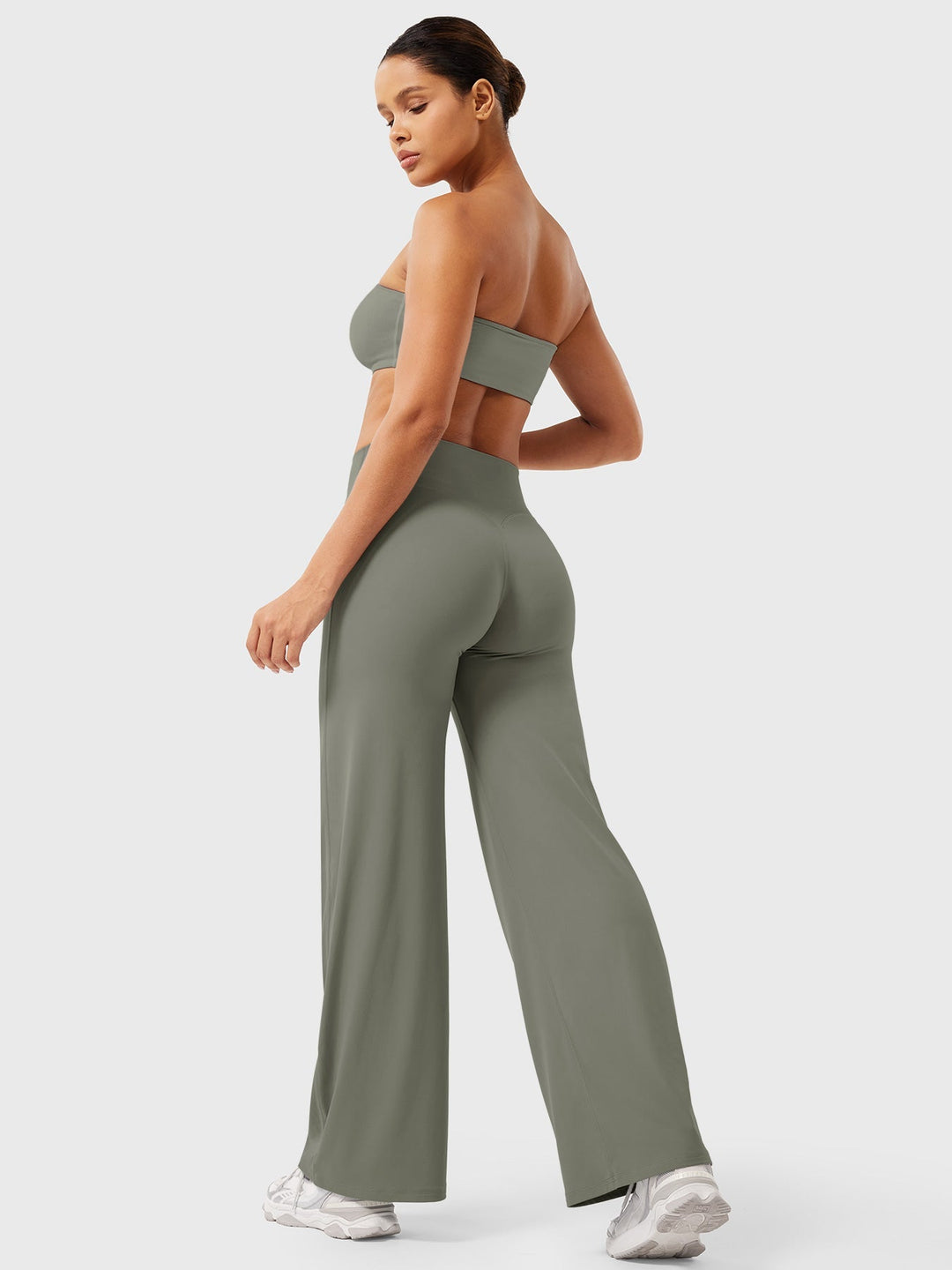 Yvonne | Damen Sommerweite Hose mit Hoher Taille