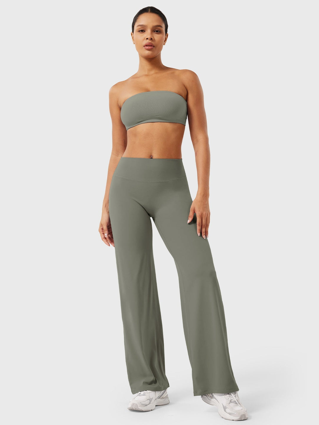 Yvonne | Damen Sommerweite Hose mit Hoher Taille