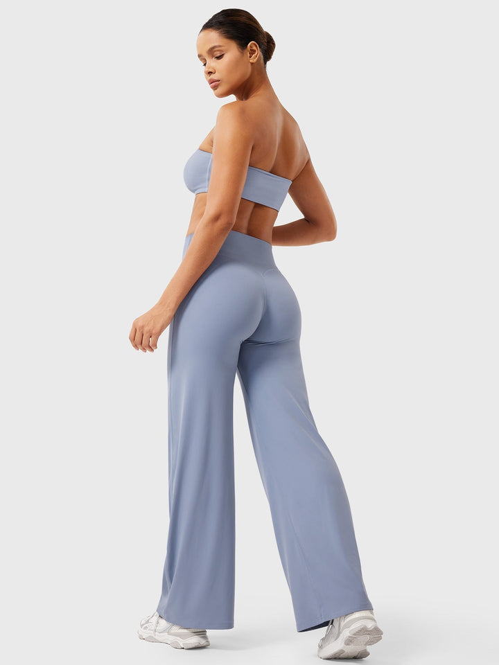 Yvonne | Damen Sommerweite Hose mit Hoher Taille
