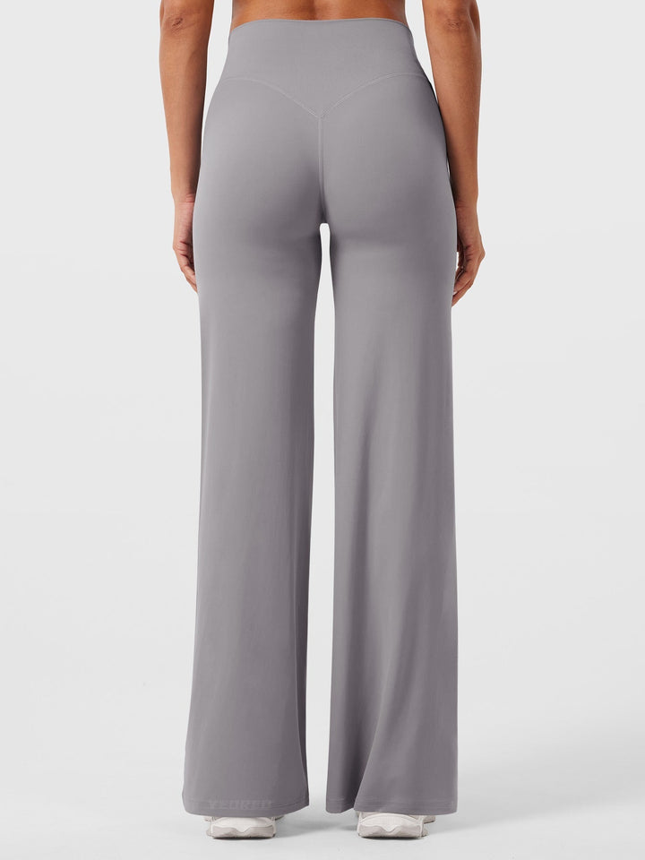 Yvonne | Damen Sommerweite Hose mit Hoher Taille