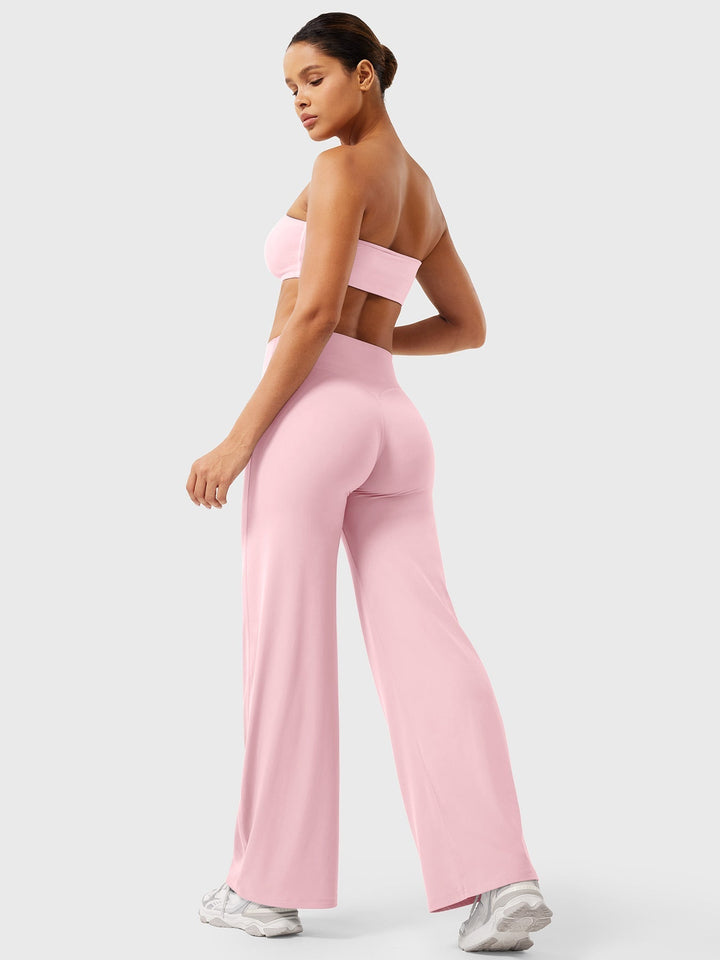 Yvonne | Damen Sommerweite Hose mit Hoher Taille