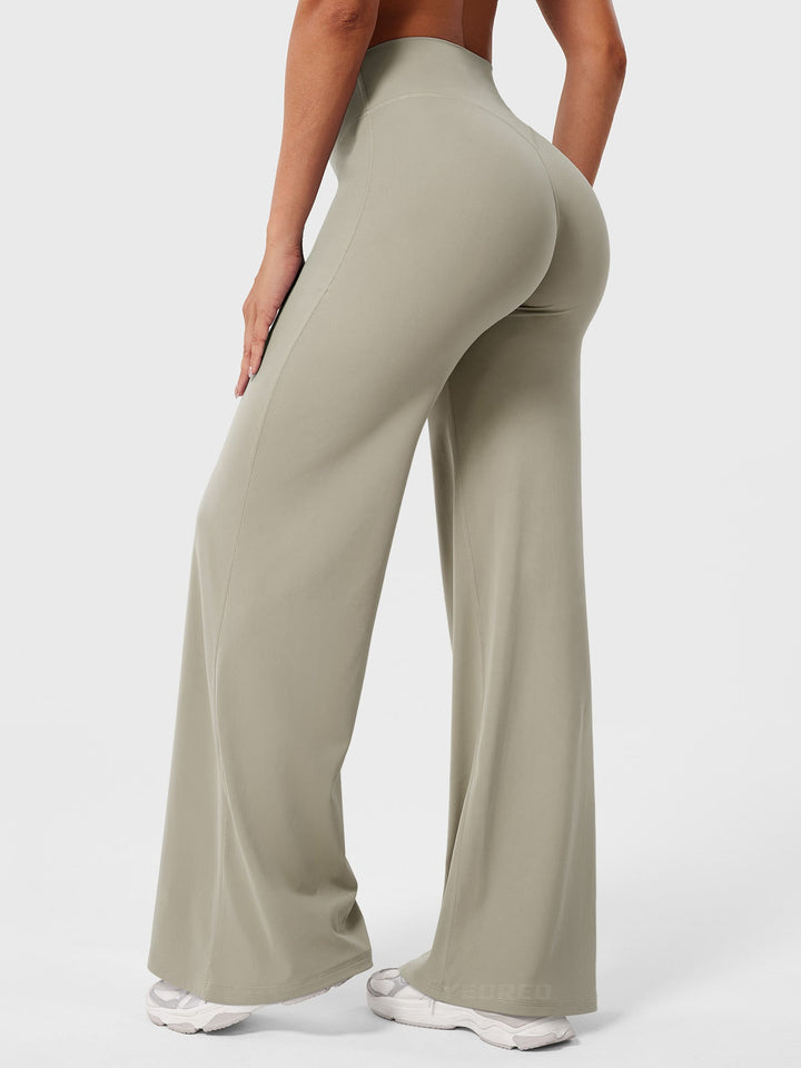 Yvonne | Damen Sommerweite Hose mit Hoher Taille