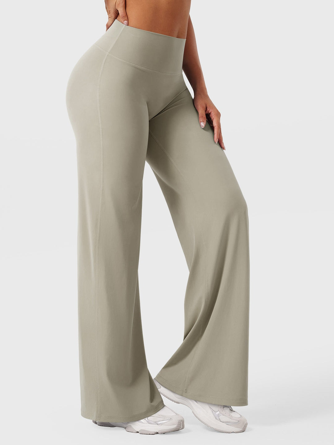 Yvonne | Damen Sommerweite Hose mit Hoher Taille