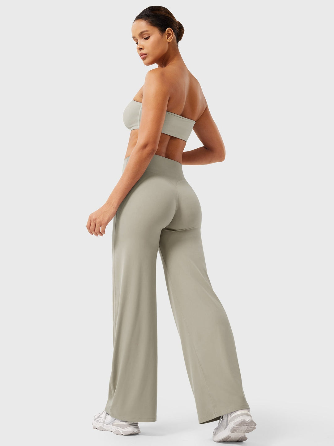 Yvonne | Damen Sommerweite Hose mit Hoher Taille