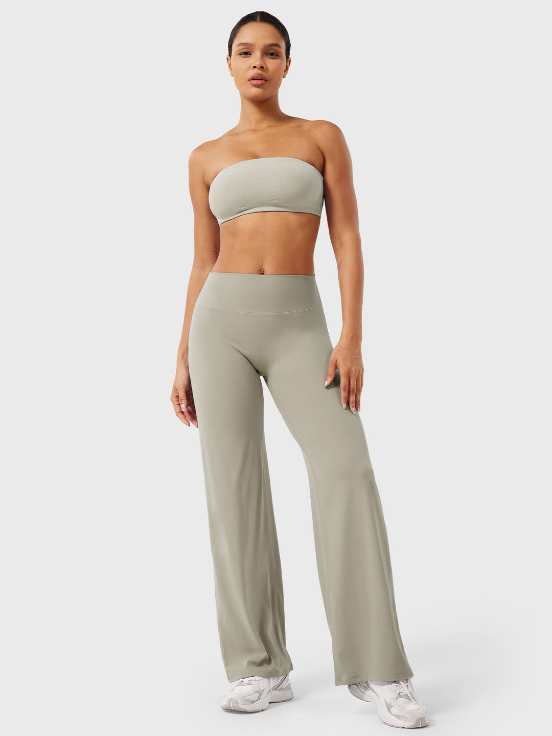 Yvonne | Damen Sommerweite Hose mit Hoher Taille