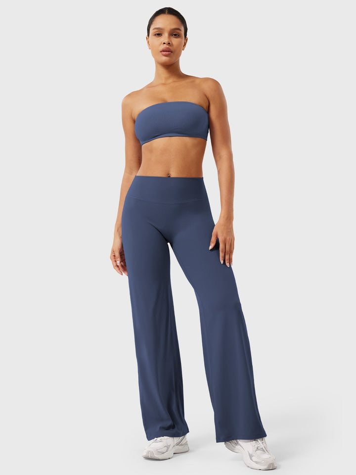 Yvonne | Damen Sommerweite Hose mit Hoher Taille