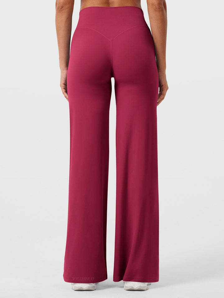 Yvonne | Damen Sommerweite Hose mit Hoher Taille