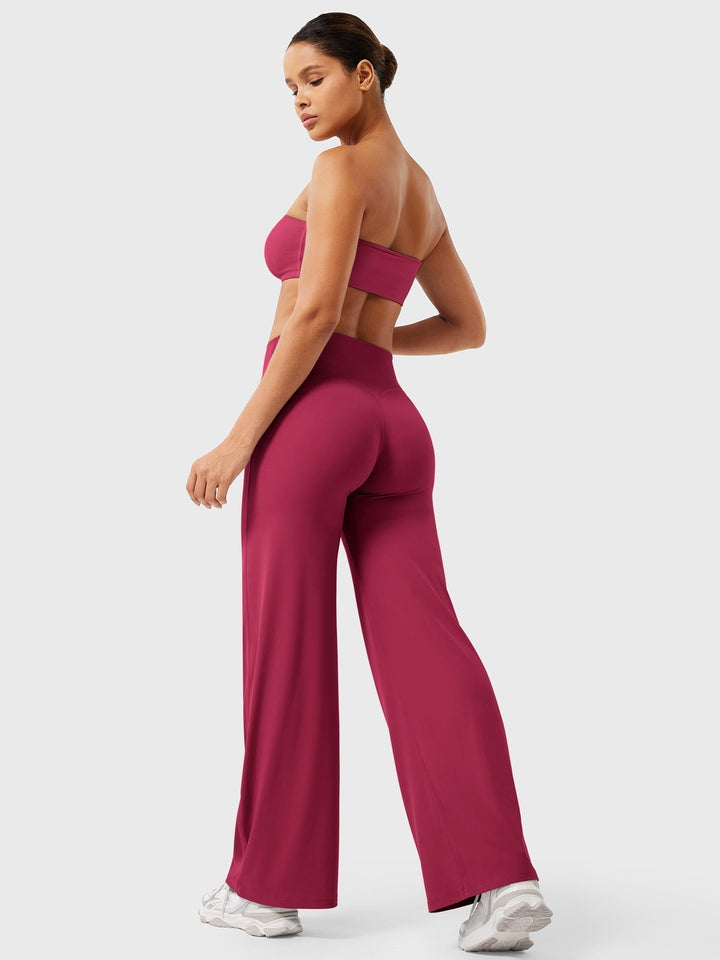 Yvonne | Damen Sommerweite Hose mit Hoher Taille