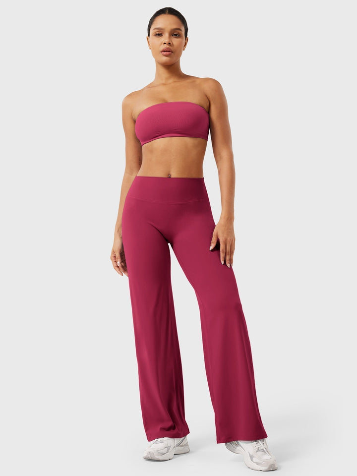 Yvonne | Damen Sommerweite Hose mit Hoher Taille