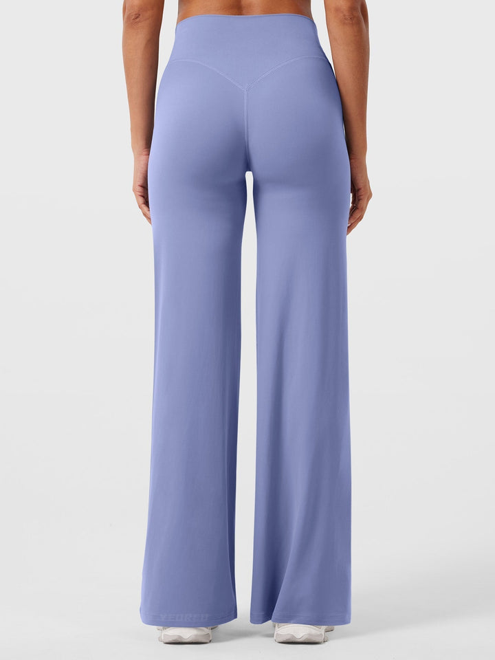 Yvonne | Damen Sommerweite Hose mit Hoher Taille