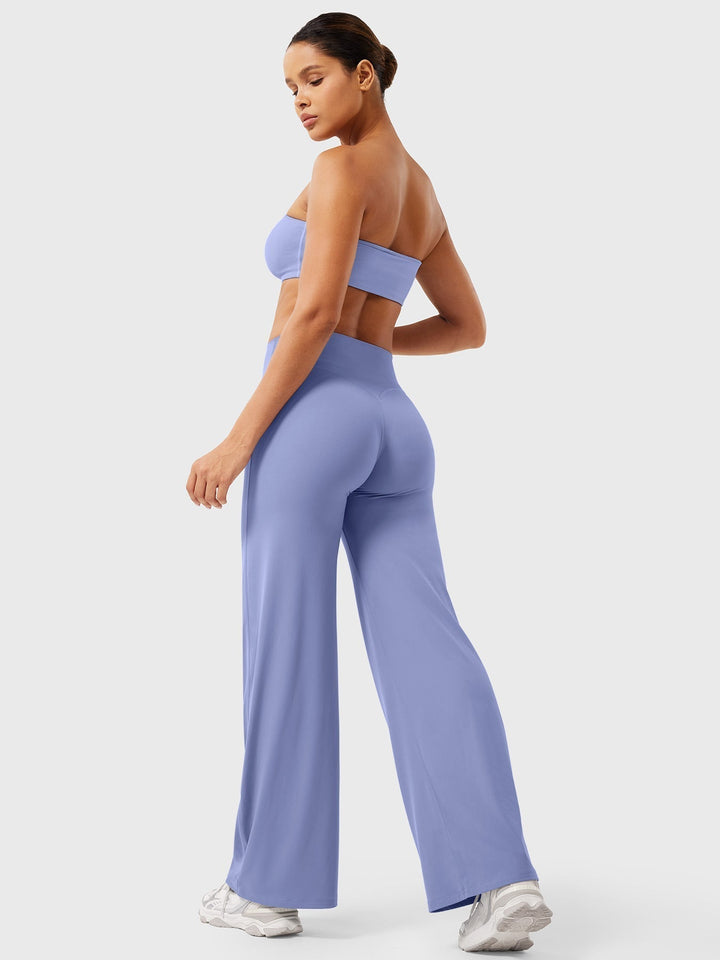 Yvonne | Damen Sommerweite Hose mit Hoher Taille