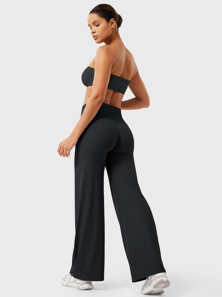 Yvonne | Damen Sommerweite Hose mit Hoher Taille